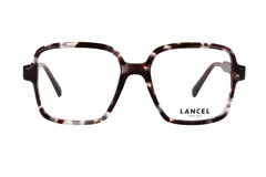 Lentes de receta Lancel con armazón cuadrado de acetato en estampado carey.