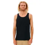 Musculosa negra Rip Curl con bolsillo en el pecho.