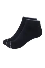 Pack de tres pares de soquetes negros para hombre, con puño gris y logo Legacy en el tobillo. Talle 38-45.