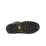 Bota de caña media Caterpillar, confeccionada en una combinación de canvas y gamuza. Presenta cierre con cordones, suela de goma dentada para mayor tracción y logo de la marca en el lateral y la lengüeta.