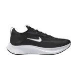 Championes de running Nike Zoom Fly 4, color negro con detalles en blanco y azul.