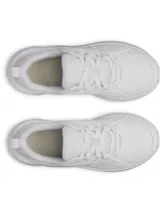 Championes de running Under Armour modelo Assert 11, color blanco, con amortiguación Charged+, parte superior sintética ligera y transpirable, y suela exterior de caucho macizo.