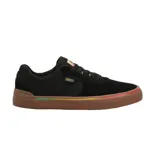 Zapatillas de skate Etnies Joslin Vulc X Grizzly negras de gamuza con suela de goma marrón y detalles en rojo, amarillo y verde.