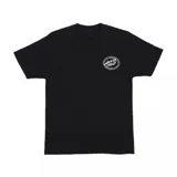 Remera Santa Cruz color negro, de manga corta, con pequeño logo estampado en el pecho.