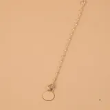 Pulsera de plata 925 con cadena de eslabones y medalla circular para grabar.