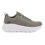 Championes deportivos Skechers Bobs B Flex Flying Hi color gris, para mujer. Capellada tejida con cordones, plantilla acolchada Skechers Memory Foam y suela flexible con buena tracción.