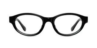 Lentes Blueblocker modelo Ina Black con montura ovalada color negro brillante y protección contra luz azul y rayos UV.