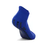 Par de medias soquetes (tobilleras) deportivas Diadora, color azul eléctrico, con tejido acanalado en el empeine y logo de la marca en blanco en el tobillo y en la punta.