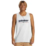 Musculosa blanca con logo Quiksilver estampado en el pecho.