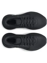 Championes de básquetbol Under Armour modelo Lockdown 7, color negro con detalles en gris. Presentan una parte superior de malla transpirable con superposiciones de cuero, entresuela de EVA para mayor reactividad y suela de caucho con patrón de tracción en espiga.