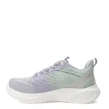 Championes deportivos de mujer marca Push, confeccionados en tejido textil con detalles sintéticos. Presentan un diseño en tonos grises con suela blanca de plataforma ergonómica y cierre mediante cordones.
