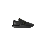 Championes Polo Ralph Lauren color negro con detalles dorados y suela chunky.