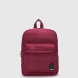 Mochila Bubba de diseño acolchado en color verde menta. Cuenta con un compartimento principal espacioso con cierre, bolsillo frontal con cierre y parche de marca en la parte inferior. Incluye correas acolchadas y es resistente al agua.