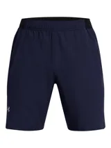 Short deportivo Under Armour Vanish Woven 8in, color azul marino, con logo reflectivo en el lateral. Confeccionado en tejido ultraligero, duradero y transpirable de secado rápido.