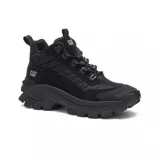 Botines Caterpillar Intruder de caña baja, color negro, con cordones y suela de goma gruesa.