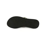 Ojotas Reef Jet Setter doradas con base color arena.