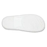 Chancletas Crocs modelo Classic Slide de color blanco, fabricadas en material Croslite™ con perforaciones en la tira superior para personalizar con Jibbitz™.