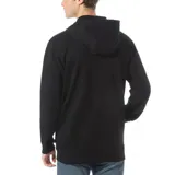 Campera con capucha Vans Classic Zip negra con logo blanco estampado en el pecho.