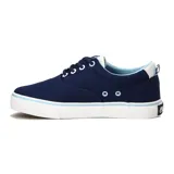 Zapatillas náuticas acordonadas Blue Sea Spinaker, color azul marino con detalles en celeste y suela blanca.