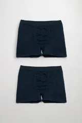 Boxer de microfibra color azul marino con pretina elástica.