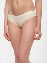 Bombacha clásica de algodón color negro con textura acanalada.