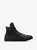 Championes Converse Chuck Taylor All Star de caña alta, color negro con glitter.