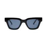 Lentes de sol I-Sea modelo Banks con armazón cuadrado de acetato negro y cristales grises polarizados.
