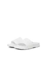 Sandalias Jack & Jones blancas con logo en la tira.