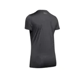Remera deportiva Under Armour de mujer, modelo UA Tech SS Solid, color gris oscuro. Confeccionada en tejido ligero y transpirable.
