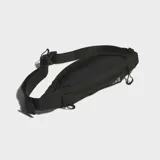 Riñonera de running Adidas color negro, de diseño elástico y perfil bajo con bolsillo frontal con cierre y detalles reflectantes.