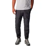Pantalón cargo Columbia Landroamer Twill color gris, con tecnología Omni-Shield de repelencia al agua y manchas, múltiples bolsillos utilitarios y dobladillo ajustable con cordón.