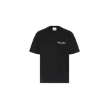 Remera de manga corta color negro con estampa tipográfica en blanco en el pecho del lado izquierdo de la marca Rsvp Gallery.