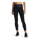 Calza capri deportiva Under Armour HeatGear, color negro con detalles en gris, de tiro alto y confeccionada en poliéster y elastano.