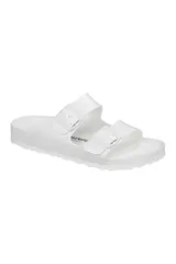 Sandalias Birkenstock Arizona Eva, color blanco, fabricadas en material Eva, con dos correas ajustables y plantilla anatómica.