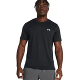 Remera deportiva Under Armour Launch Sleeve, color azul con logo blanco en el pecho. Confeccionada en tejido suave, ligero y transpirable que capilariza el sudor y se seca rápidamente.