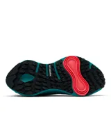 Championes de trekking Columbia Konos Trillium Atr Omni-Max, de color gris con suela alta en tonos turquesa y negro, detalles en fucsia y logo de la marca en el lateral.