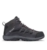 Botas de trekking Columbia Crestwood Mid Wtpf, de color gris, con cordones y suela Omni-Grip. Fabricadas con una combinación de cuero, malla y cinchas, con tecnología impermeable y transpirable.