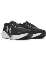 Championes de running Under Armour modelo Velociti Pace, color negro con detalles en blanco. Presentan parte superior de malla transpirable, amortiguación reactiva UA HOVR en la entresuela y suela de goma completa para mayor tracción.