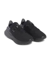 Championes Under Armour Slipspeed Mega Fade, color negro, con sistema de ajuste BOA, entresuela gruesa y talón convertible para mayor versatilidad.