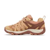 Championes de senderismo Merrell modelo Accentor 3, confeccionados en cuero de ante y malla transpirable. Presentan diseño en tonos tostado y marrón, con puntera protectora, entresuela de espuma EVA para mayor estabilidad y suela de goma adherente diseñada para tracción en senderos.