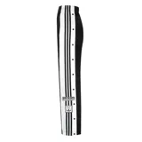 Pantalón Adidas modelo Adibreak, de color negro con paneles laterales blancos y las icónicas tres tiras de la marca. Cuenta con botones a presión en los laterales y corte holgado.