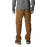 Pantalón convertible de senderismo color marrón, con diseño funcional que permite desmontar las perneras mediante cremalleras para convertirlo en short. Cuenta con bolsillos cargo laterales, bolsillos de seguridad con cierre y cinturón integrado.