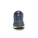 Championes Caterpillar modelo Ventura de estilo casual, confeccionados en una combinación de ante y malla. Presentan un diseño en tonos azul marino con detalles en rojo y una suela de goma con entresuela de EVA.