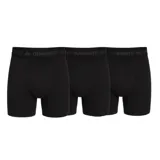Pack de tres boxers Quiksilver color negro, con cintura elástica personalizada con el logo de la marca.