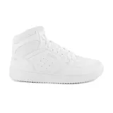 Zapatilla deportiva Joma Platea Mid de media caña, color blanco. Inspirada en las zapatillas de baloncesto y la moda urbana.