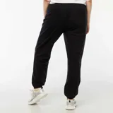 Pantalón de jogging negro con cintura elástica ajustable con cordón y puños elásticos.