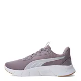 Championes Puma Flex Focus Lite Modern de mujer, color lila con detalles en blanco y suela marrón.