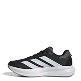Championes Adidas Duramo Speed 2 M de color negro con las tres tiras características de la marca en blanco en el lateral, y suela amortiguada en color gris claro.