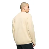 Buzo de cuello redondo color beige, con estampado frontal que incluye un paisaje de montaña y bosque junto a la frase 'Hike More'.