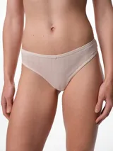 Bombacha tipo colaless de algodón con textura de punto jacquard, de tiro medio y diseño básico.